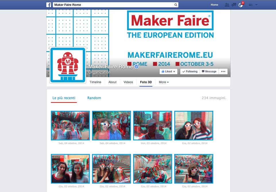  La galleria foto sulla pagina Facebook MakerFaire Rome